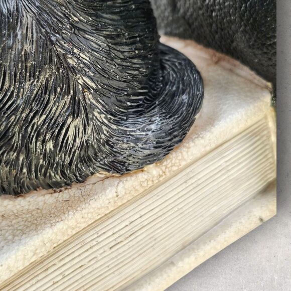 Black Cat Halloween Decor Magic Books Spirits Tricks Bookend Ashland Orange Cute - Picture 8 of 11